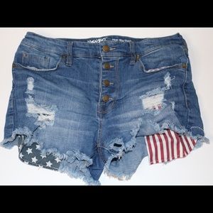 Mossimo Shorts With American Flag Pockets